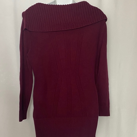 Style & Co. Burgundy Cowl Neck Sweater - Picture 2 of 10